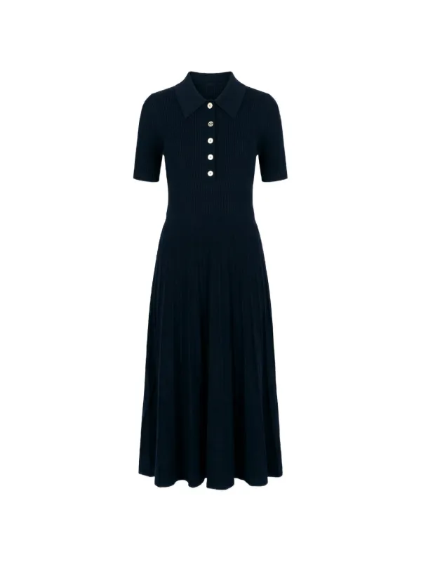 michael kors navy blue dress Michael Michael Kors Midi Polo Dress | Blue