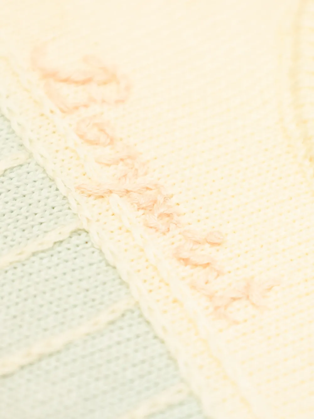 Bonpoint Sweater met ronde hals en print Beige