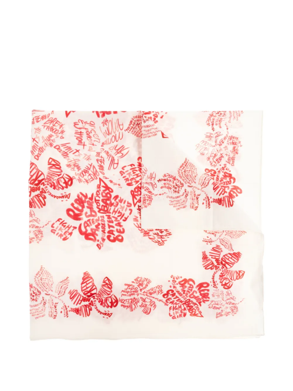 Dsquared2 Lettering-print Scarf In White