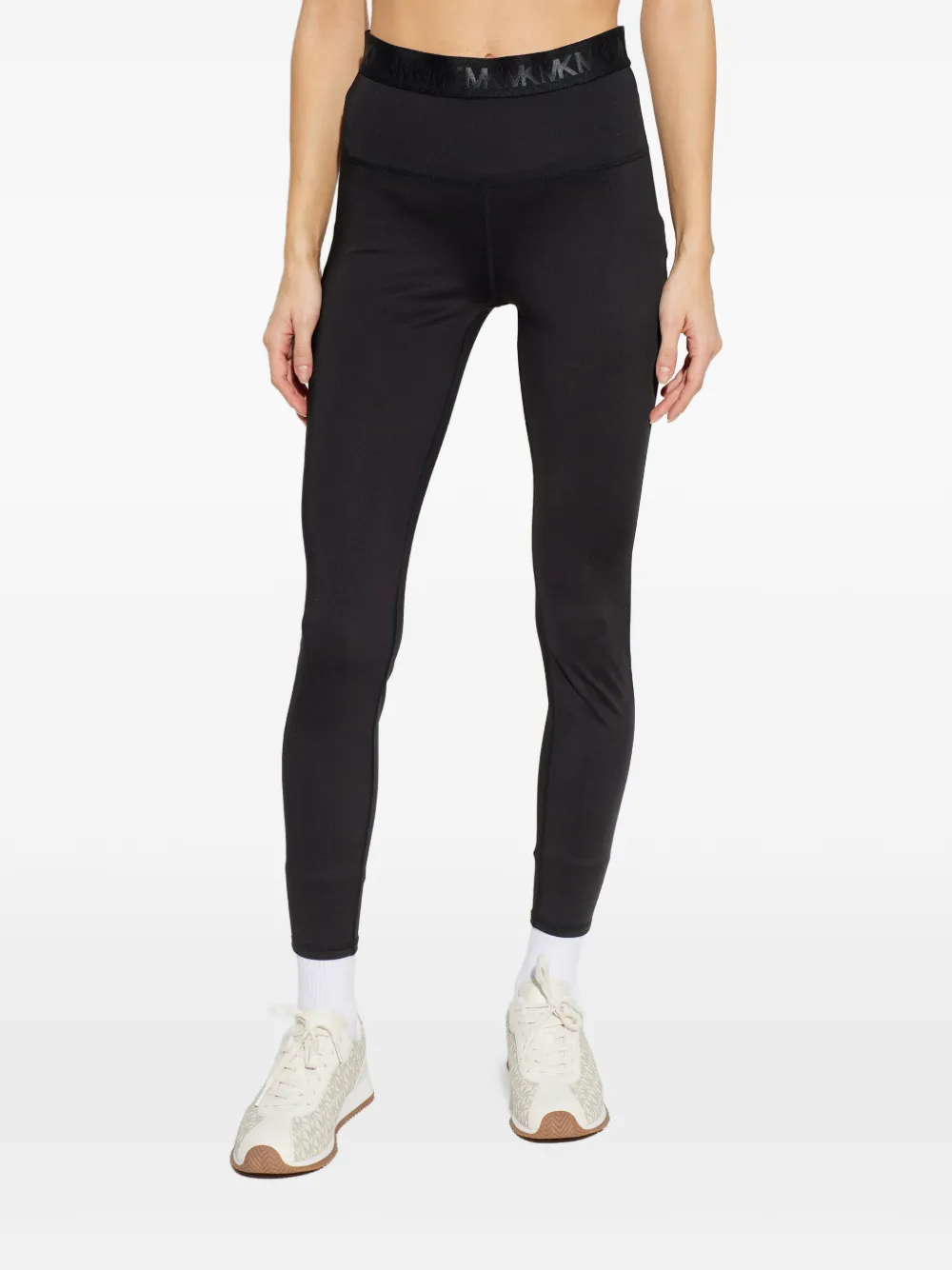 Michael Kors Legging met logoband Zwart