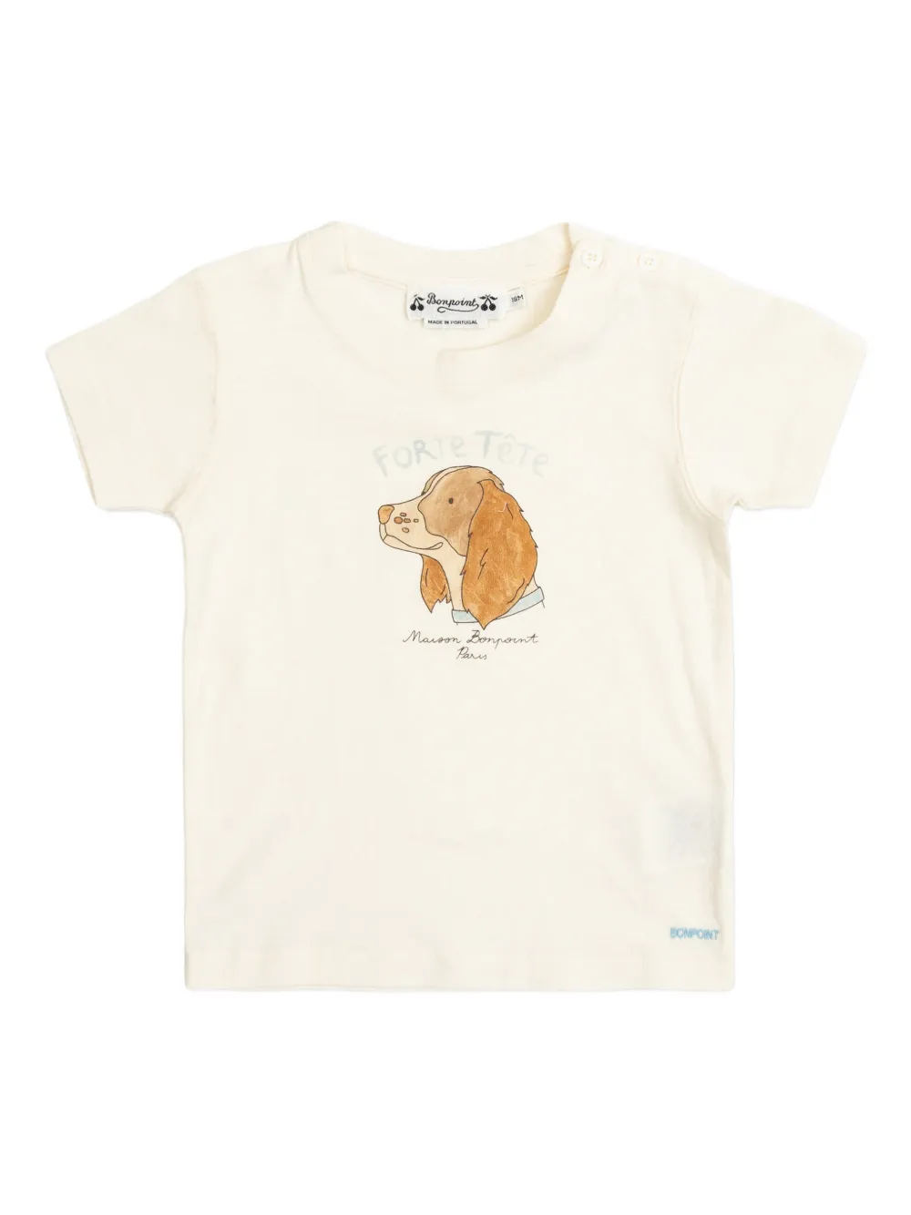 Bonpoint Tom dog-print T-shirt - Bianco