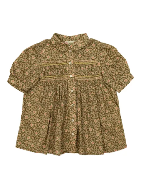 Bonpoint floral button top