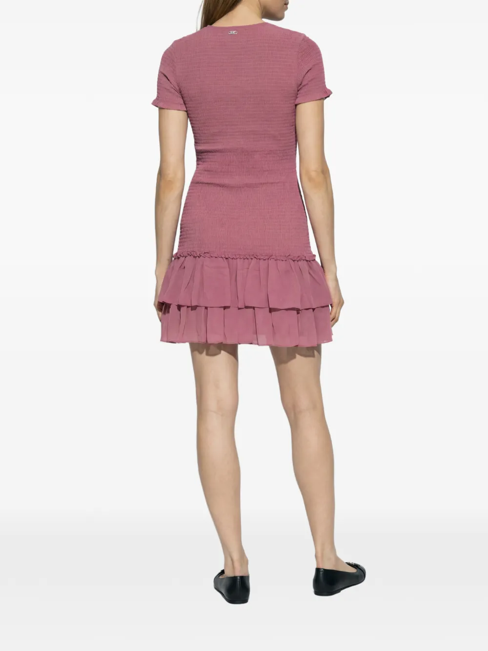 Michael Kors Gesmockte mini-jurk met ruches Roze