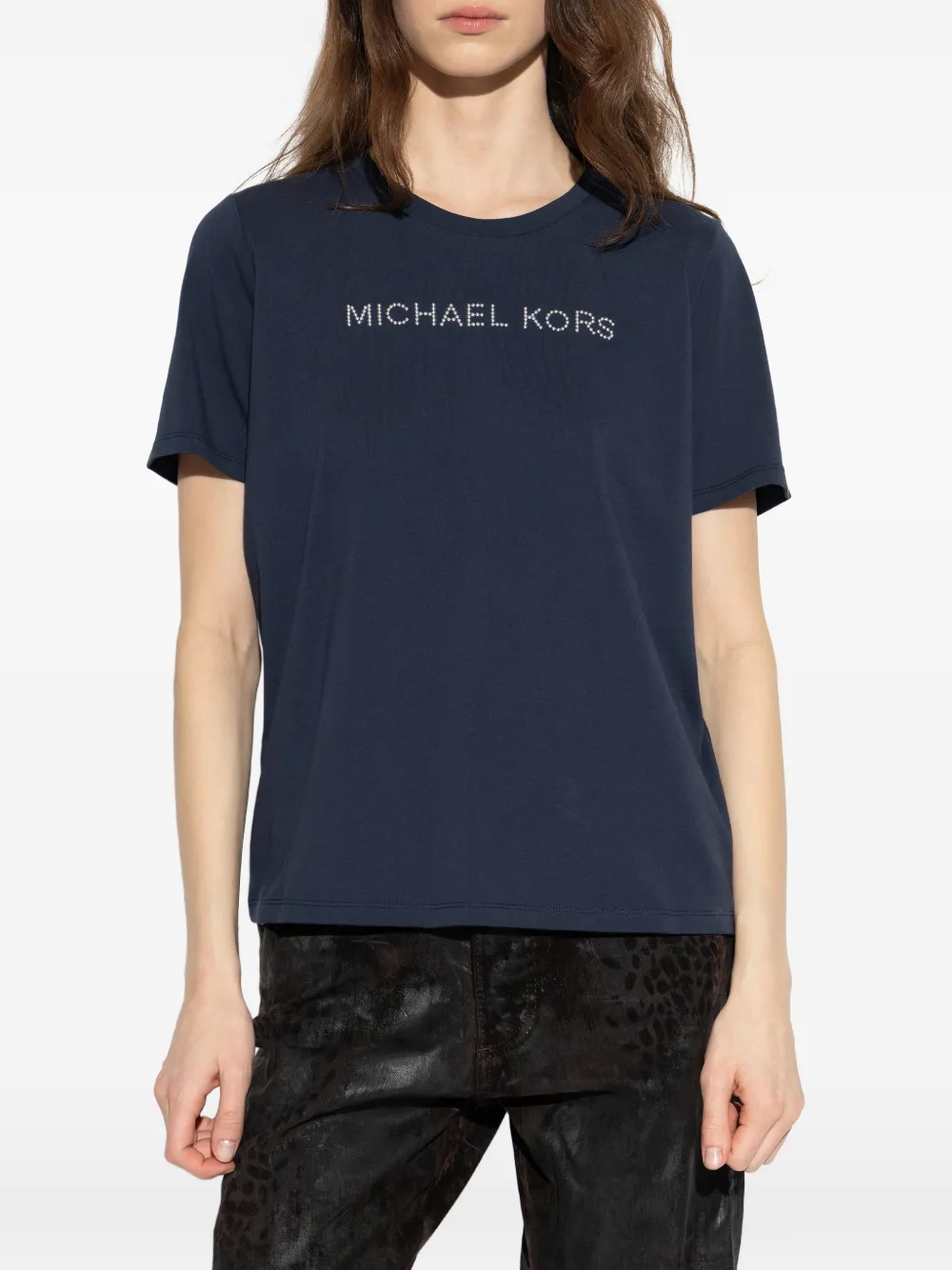  Michael Michael Kors Logo-studded T-shirt - Blue 