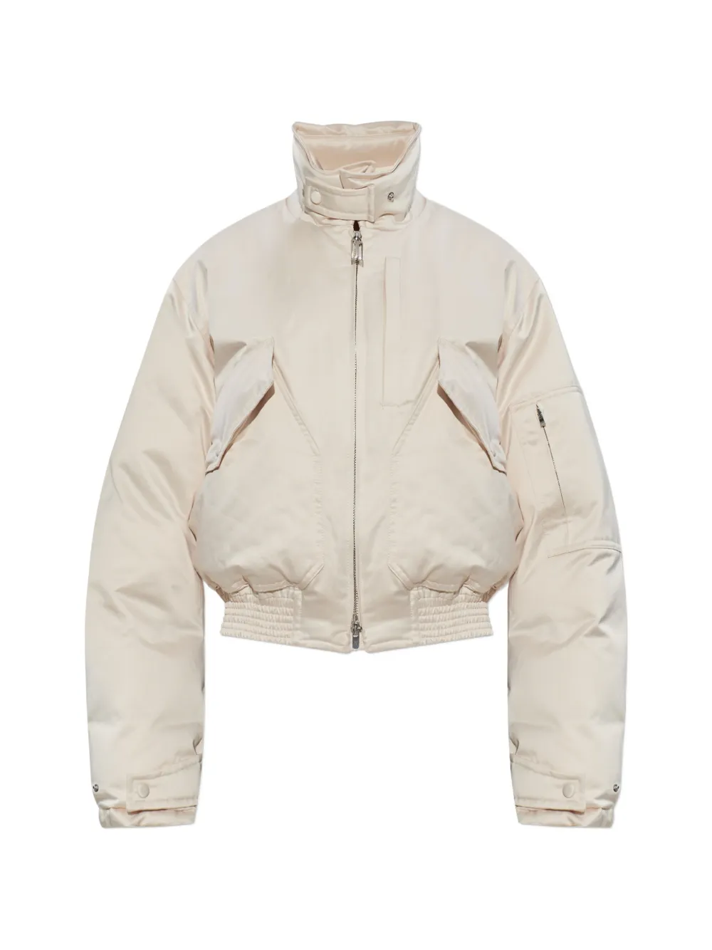 Victoria Beckham zip-up bomber jacket - Nude
