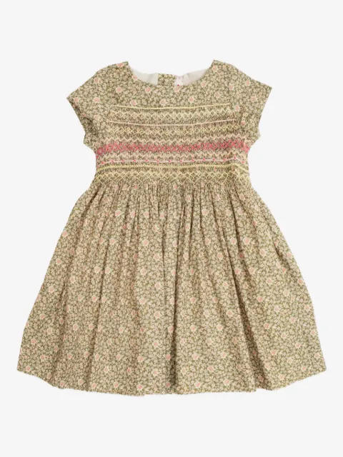 Bonpoint floral-print smocked dress