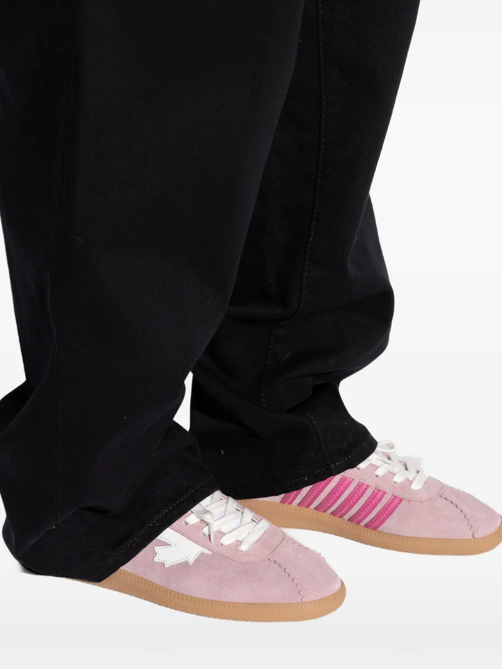 DSQUARED2 maple-leaf lace-up sneakers Roze