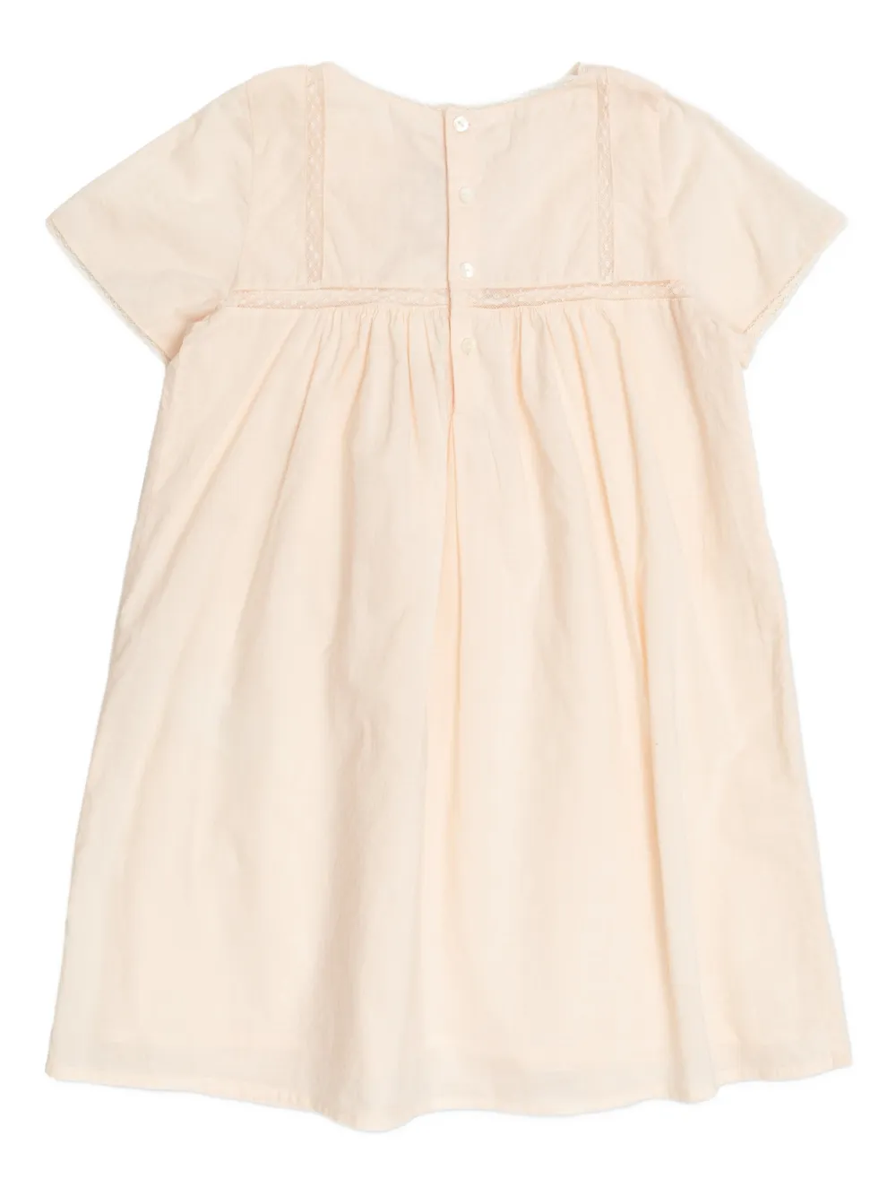 Bonpoint Jurk met kant Beige