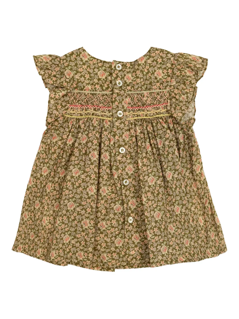 Bonpoint floral ruffled top - Groen