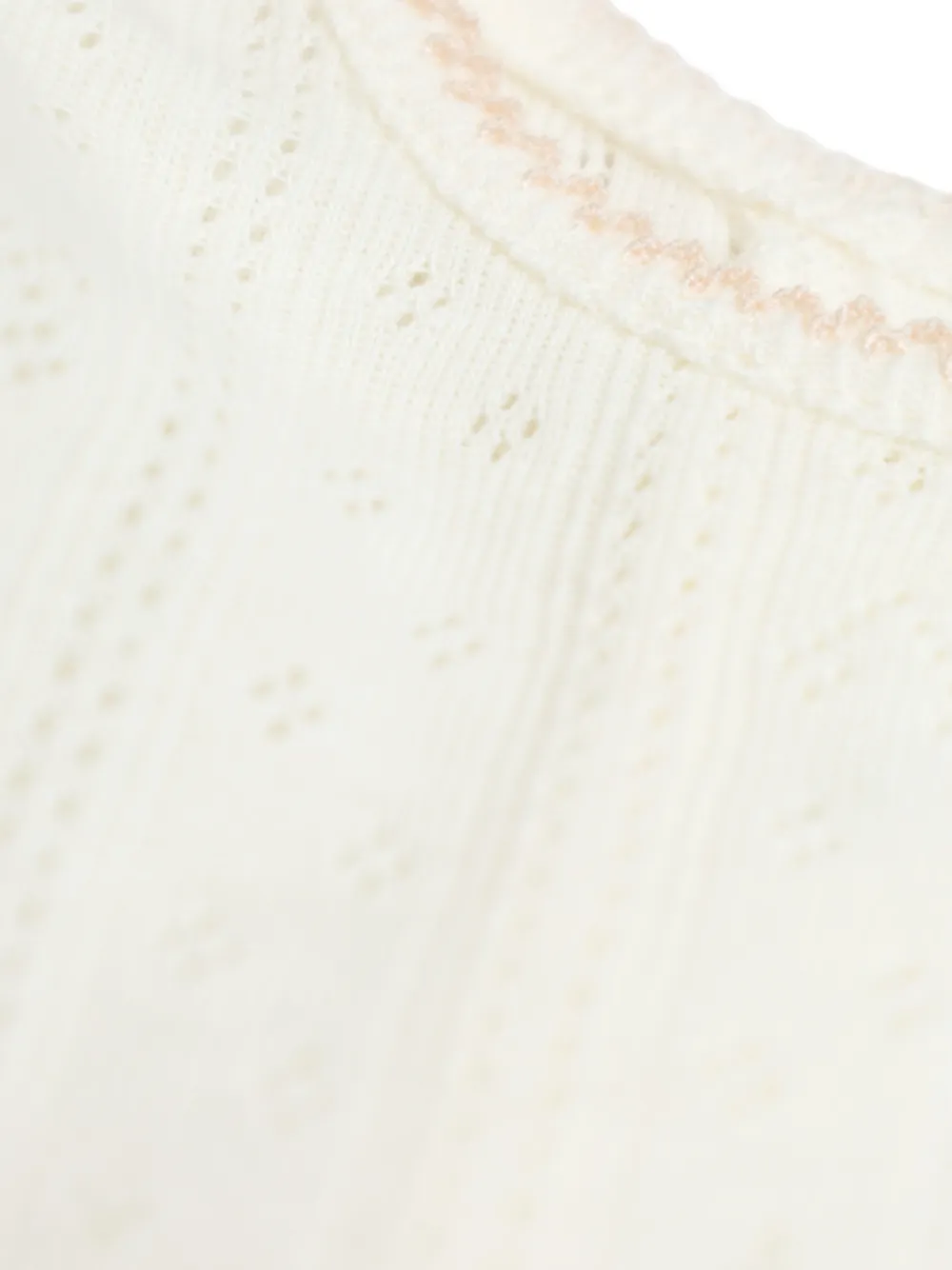Bonpoint Broek met pointelle afwerking Beige