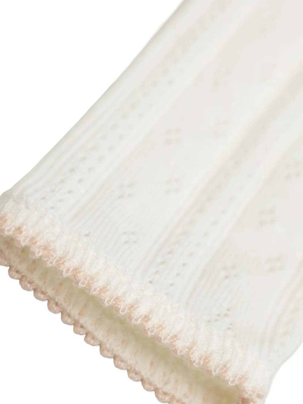 Bonpoint Broek met pointelle afwerking Beige
