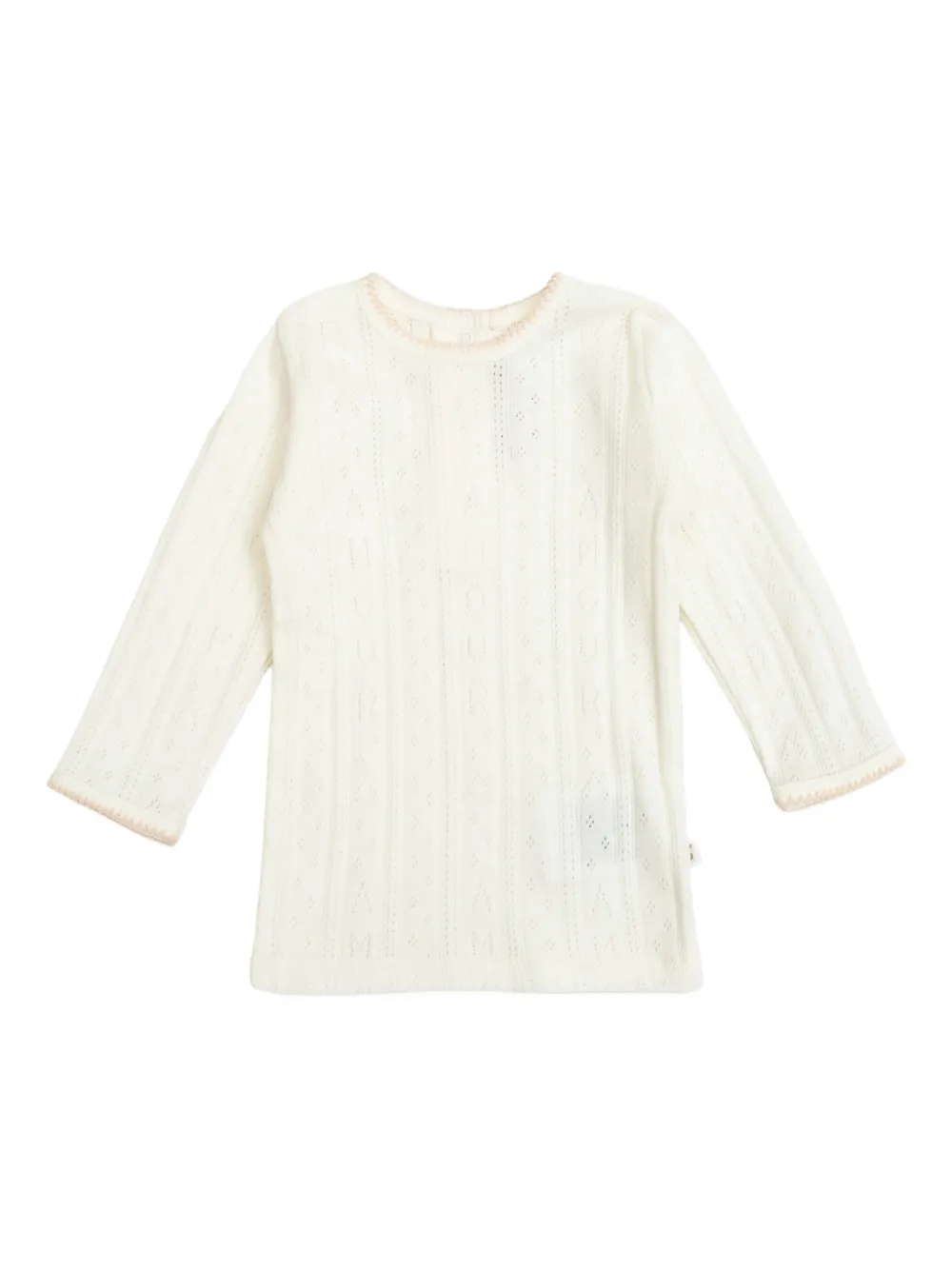 Bonpoint Broek met pointelle afwerking Beige