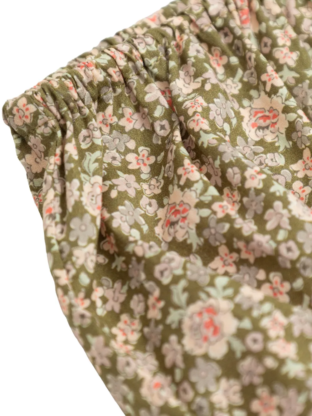Bonpoint Broekje met bloemenprint Groen