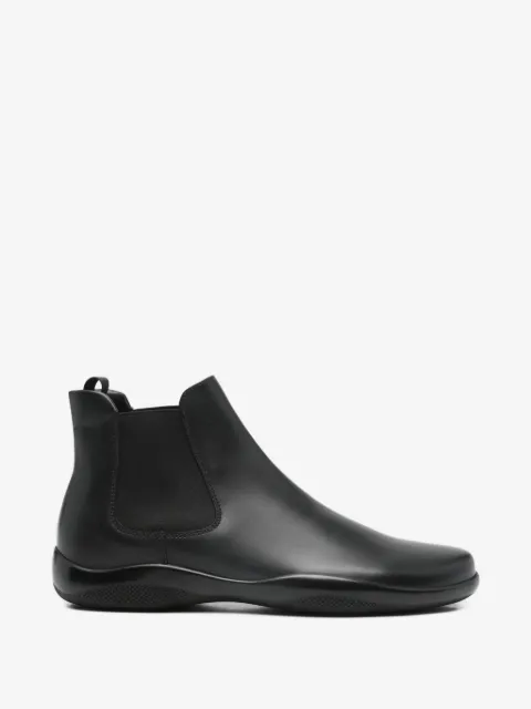 Prada pull-tab leather boots