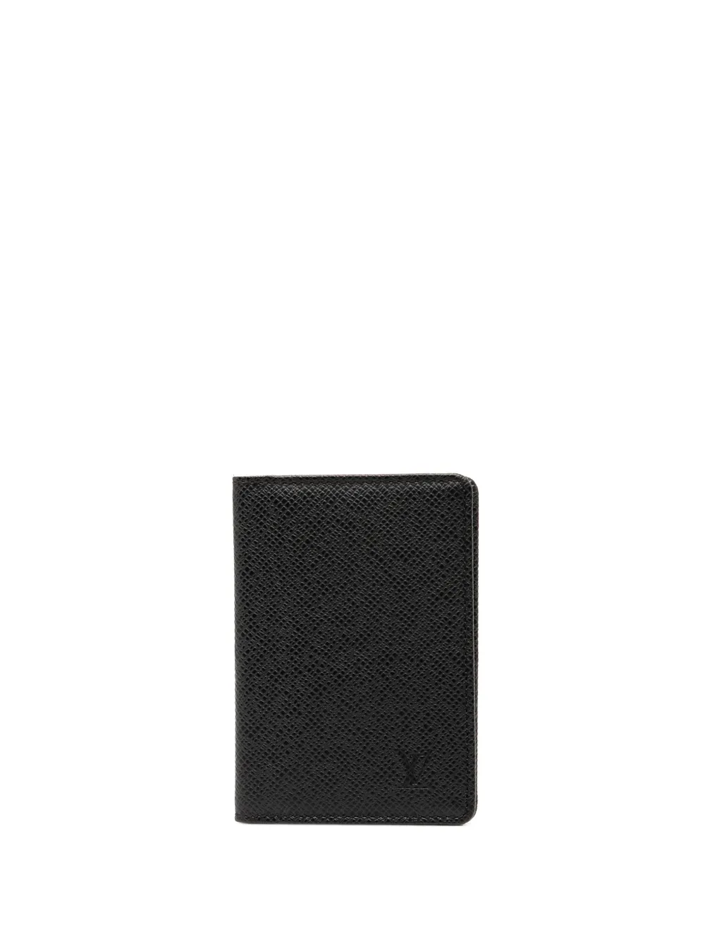 Pre-owned Louis Vuitton 2007 Taiga Pocket Organizer Card Holder In Black