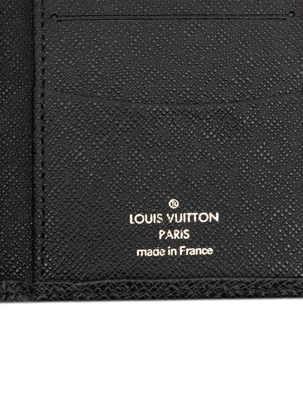 Pre-owned Louis Vuitton 2007 Taiga Pocket Organizer Card Holder In Black