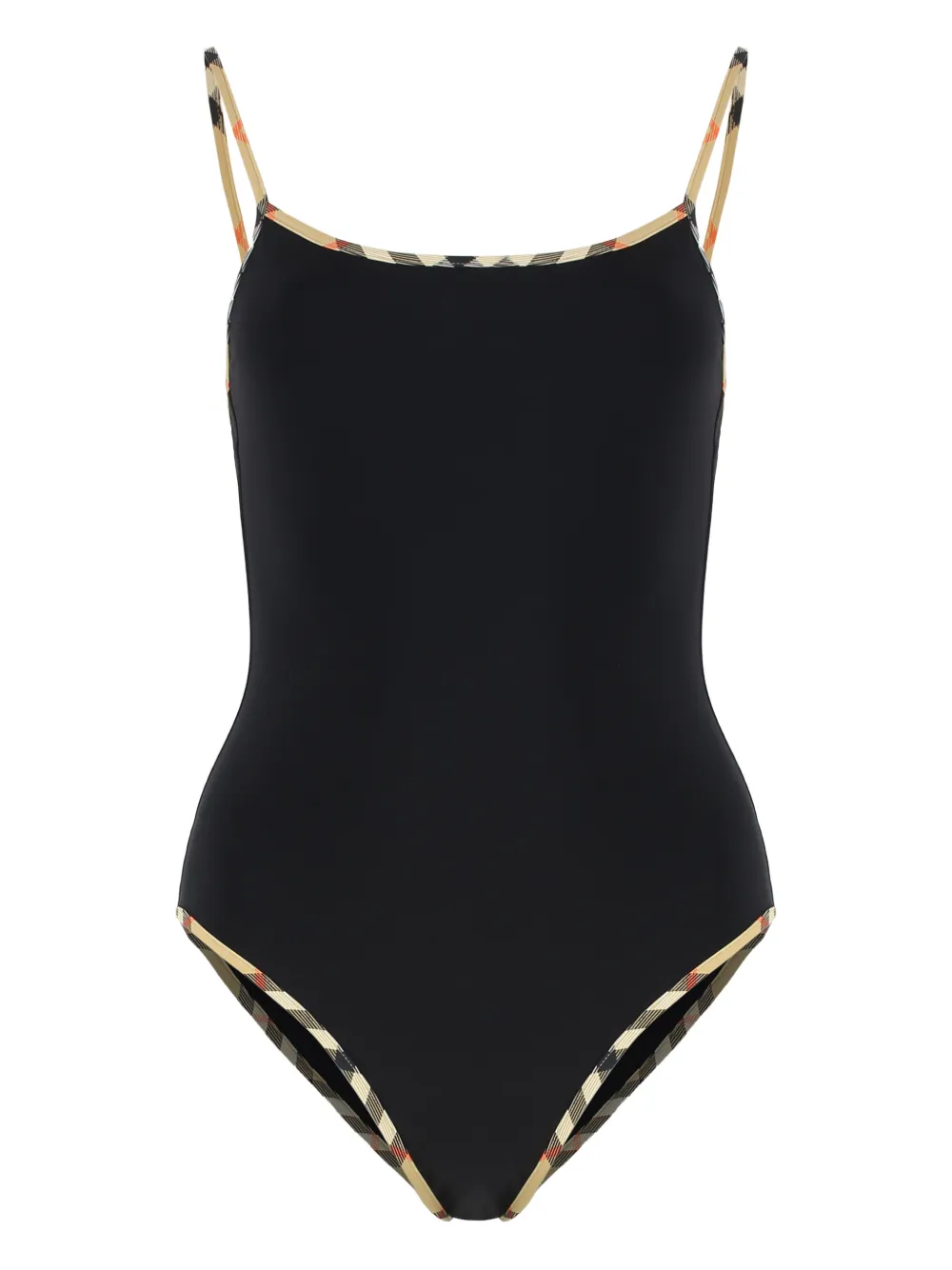 Burberry check trim top - Nero