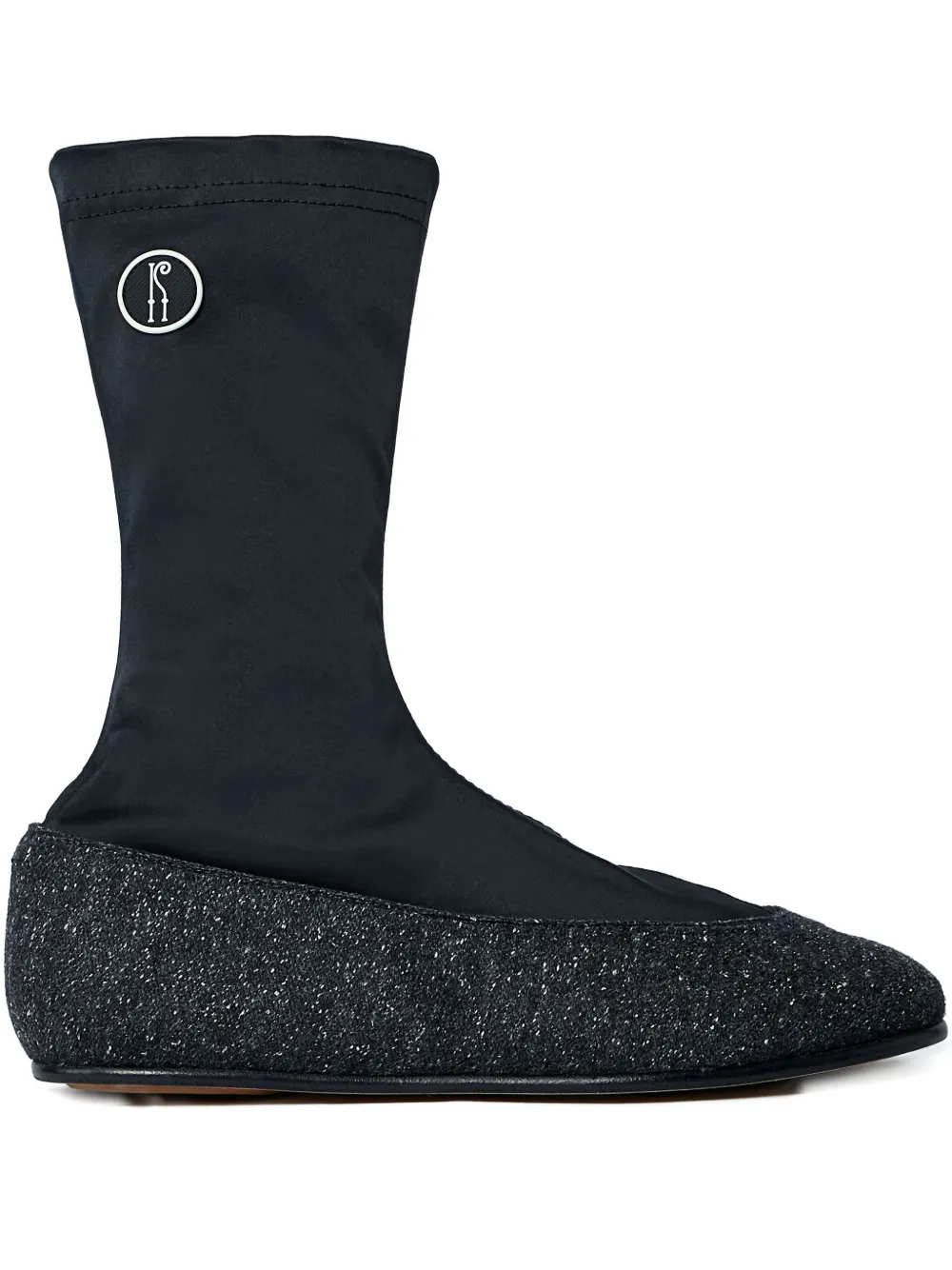 Kiko Kostadinov Proxima panelled logo ballet boots - Nero