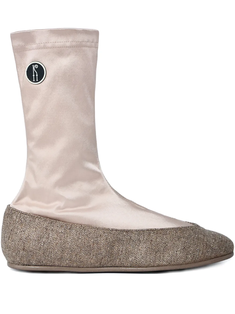 Kiko Kostadinov Proxima panelled logo ballet boots - Toni neutri