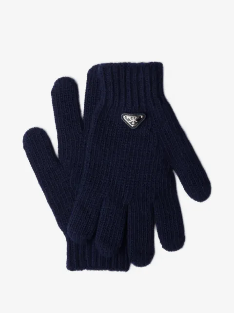 Prada Gebreide handschoenen met logo