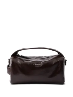 Prada レザー ダッフルバッグ | ブラウン | FARFETCH JP