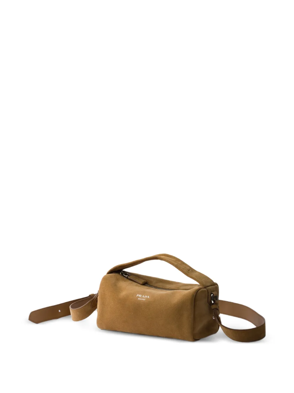 Prada Suède schoudertas Bruin