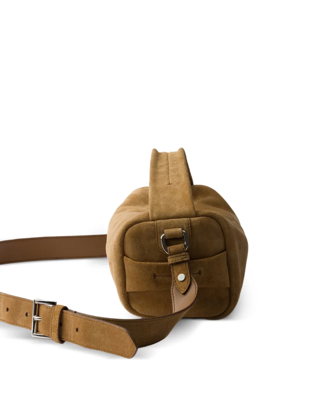 Prada Suède schoudertas Bruin