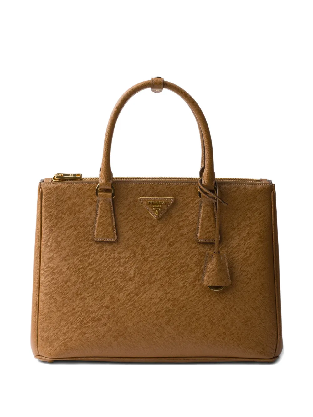 Prada Borsa tote Galleria piccola in pelle - Marrone