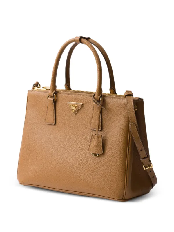 Prada ガレリア サフィアーノレザーバッグ | ブラウン | FARFETCH JP