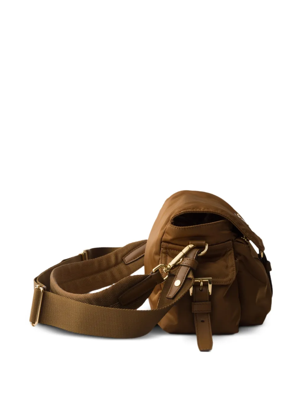 Prada Explore Re-Nylon grote schoudertas Bruin