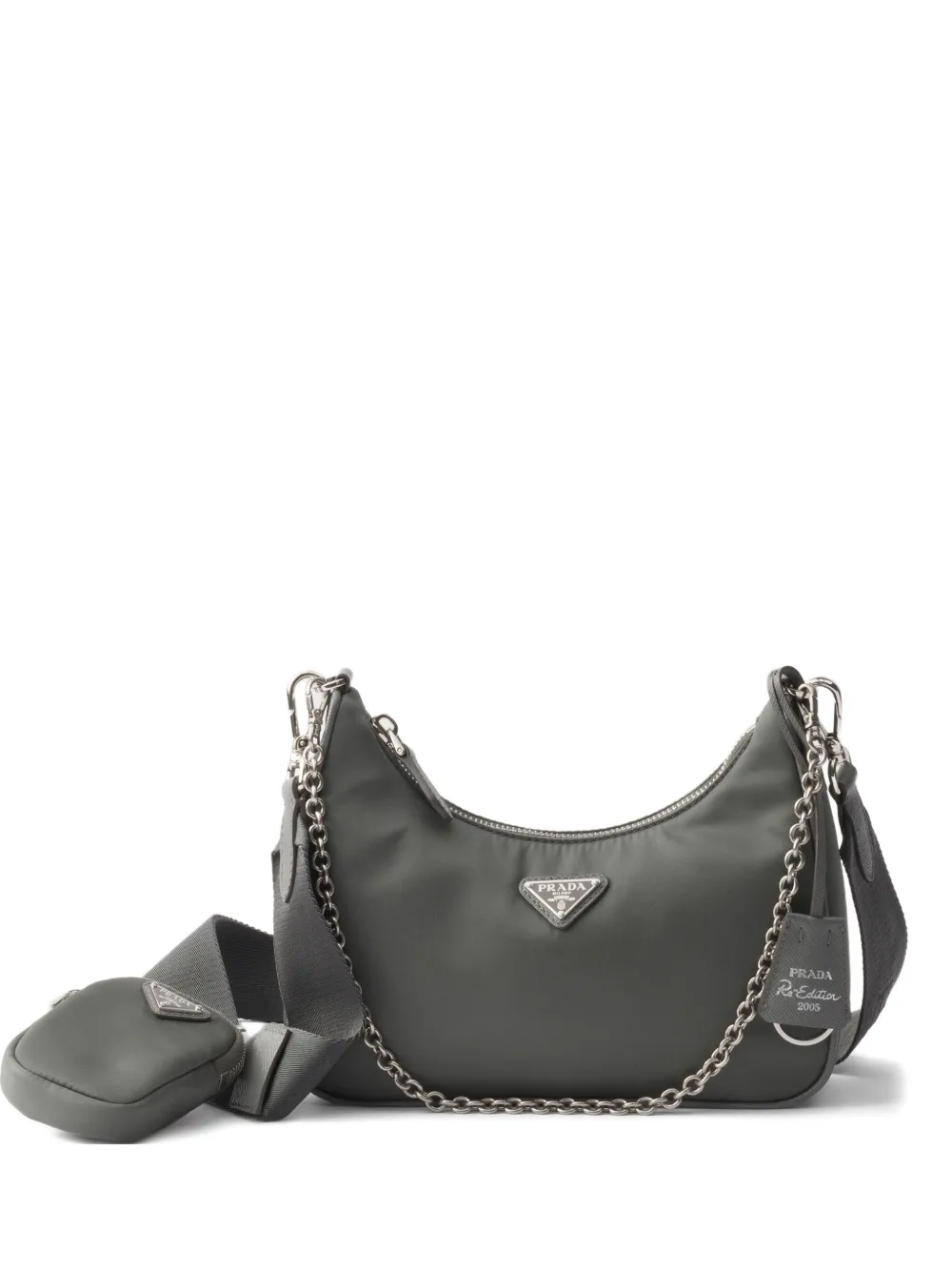 Prada Re-Edition 2005 Re-Nylon shoulder bag - Grigio