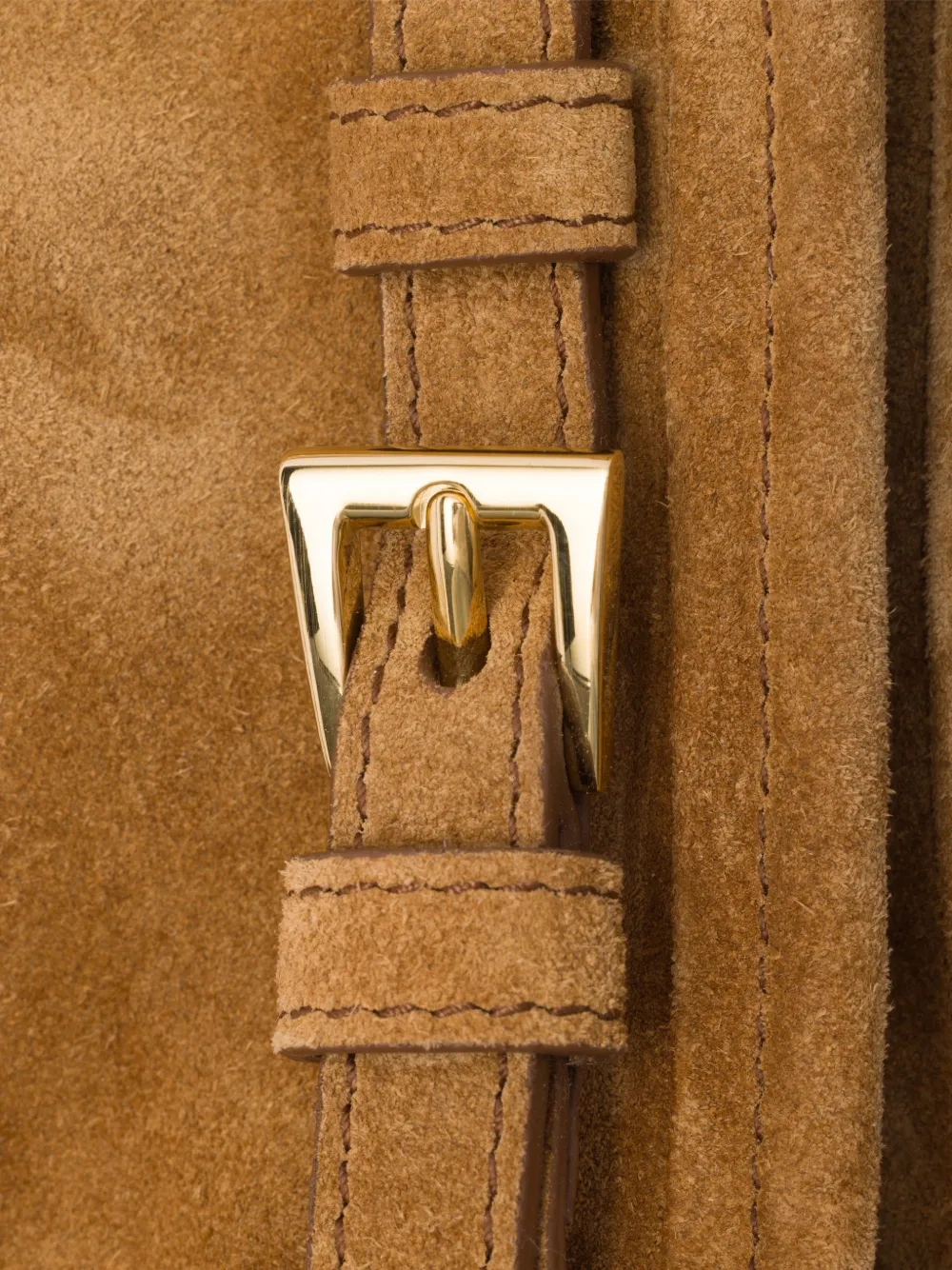 Prada Bonnie kleine suède schoudertas Bruin