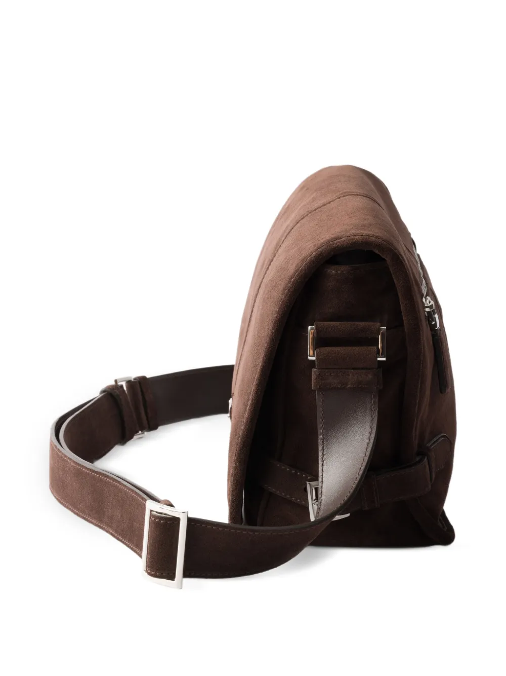  Prada Suede Shoulder Bag - Brown 