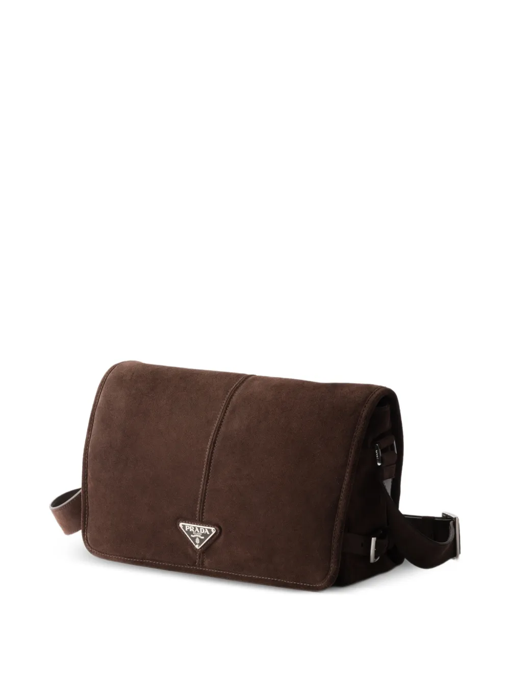 Prada Suède schoudertas Bruin
