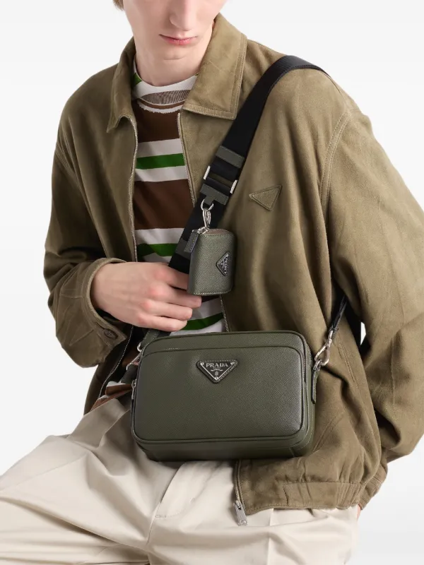 Prada サフィアーノレザー ショルダーバッグ | グリーン | FARFETCH JP