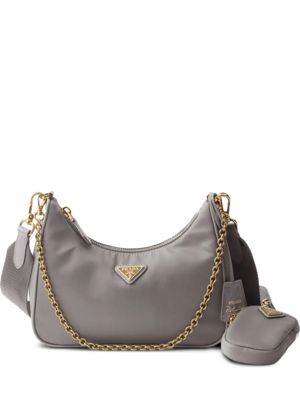 Prada Borsa a spalla Re-Edition 2005 - Grigio