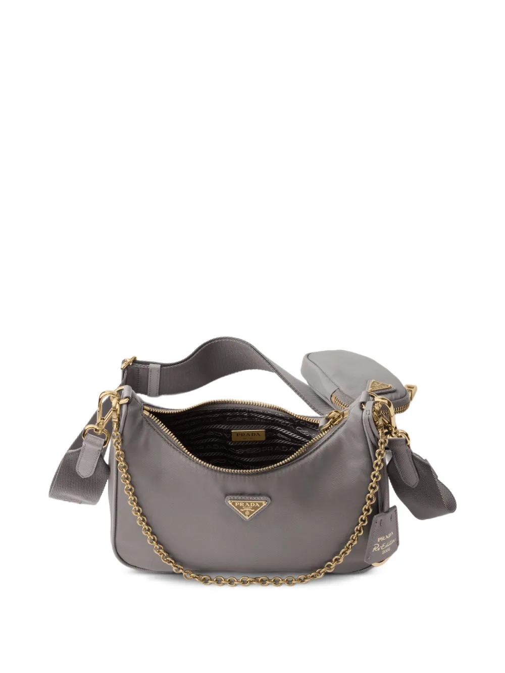 Prada 2005 Re-Edition Re-Nylon schoudertas Grijs