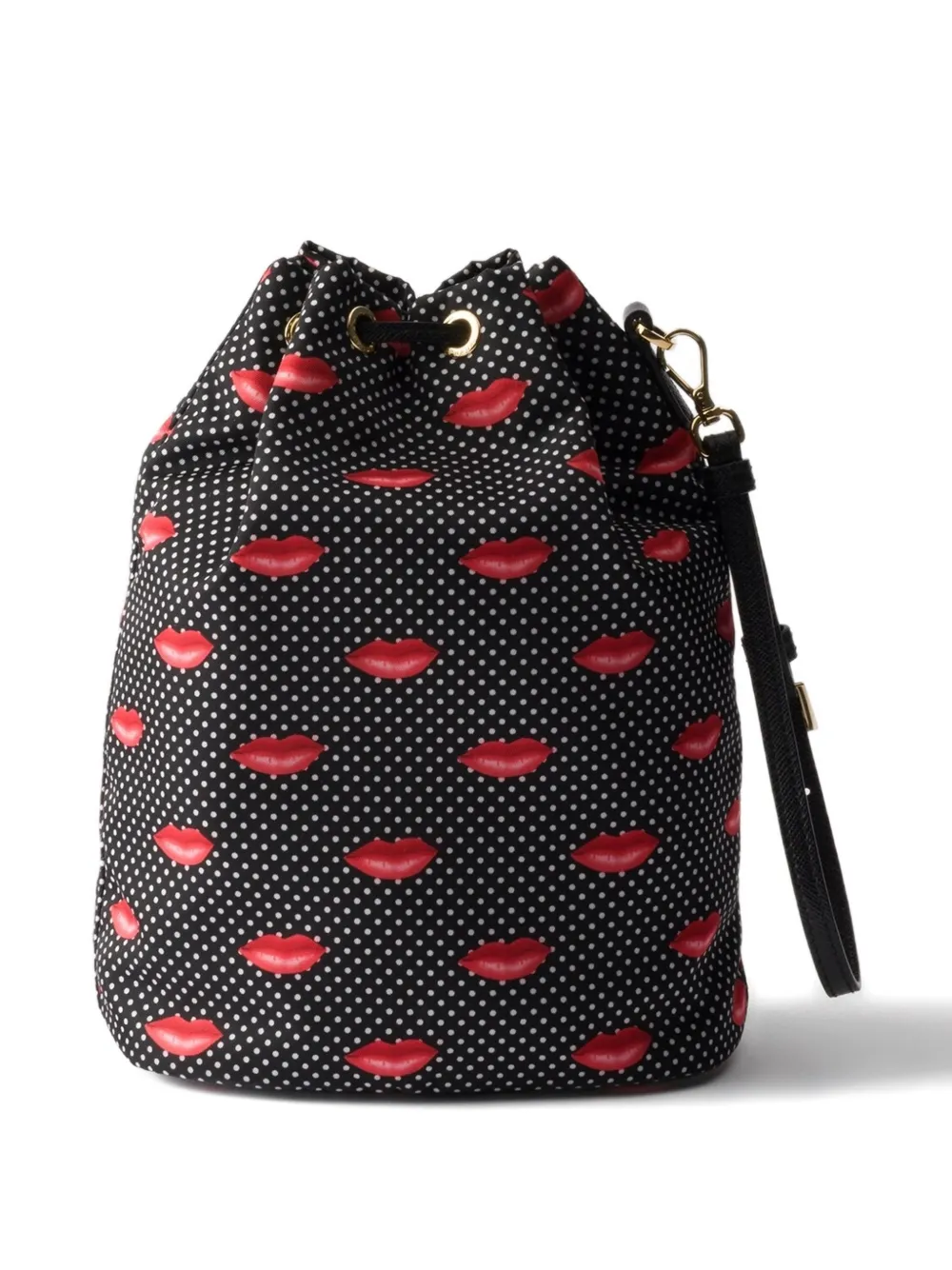 Prada Re-Nylon polka-dot pouch - Zwart