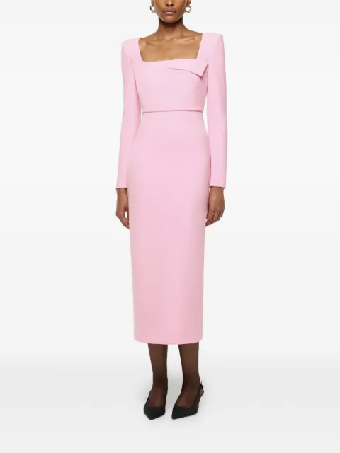 Roland Mouret vestido midi Origami