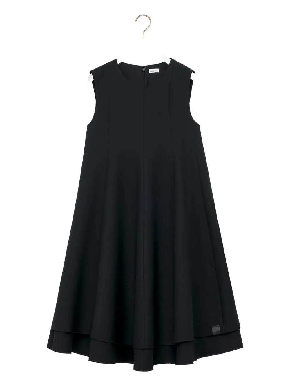LOEWE sleeveless crew neck mini dress - Nero