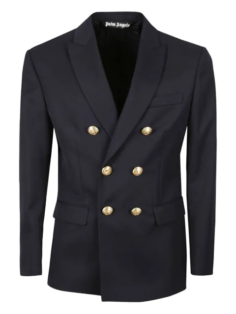 Palm Angels blazer bordado con doble botonadura