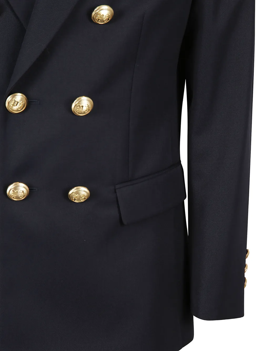  Palm Angels Embroidered Double-breasted Blazer - Blue 