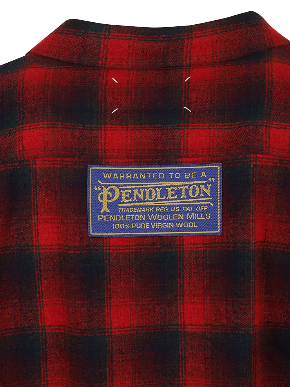 plaid label-detail shirt