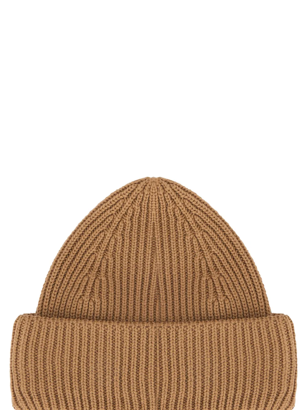 Roberto Collina Ribgebreide muts Beige