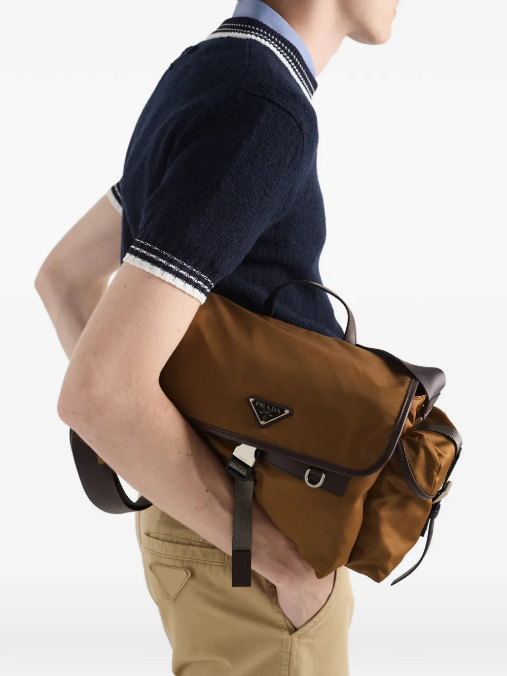 Prada Re-nylon Tote Bag - Brown 