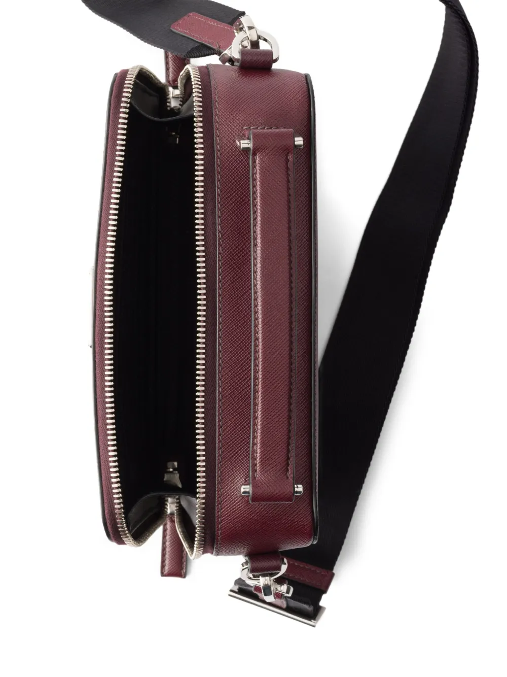 Prada Brique medium tas van Saffiano leer Rood