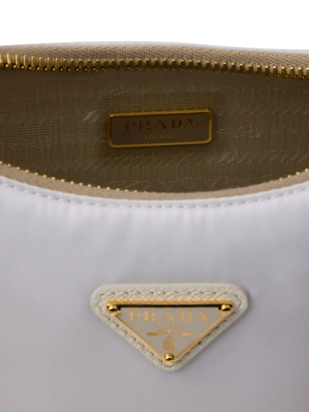 Prada Re-Edition 2005 Re-Nylon tas Wit