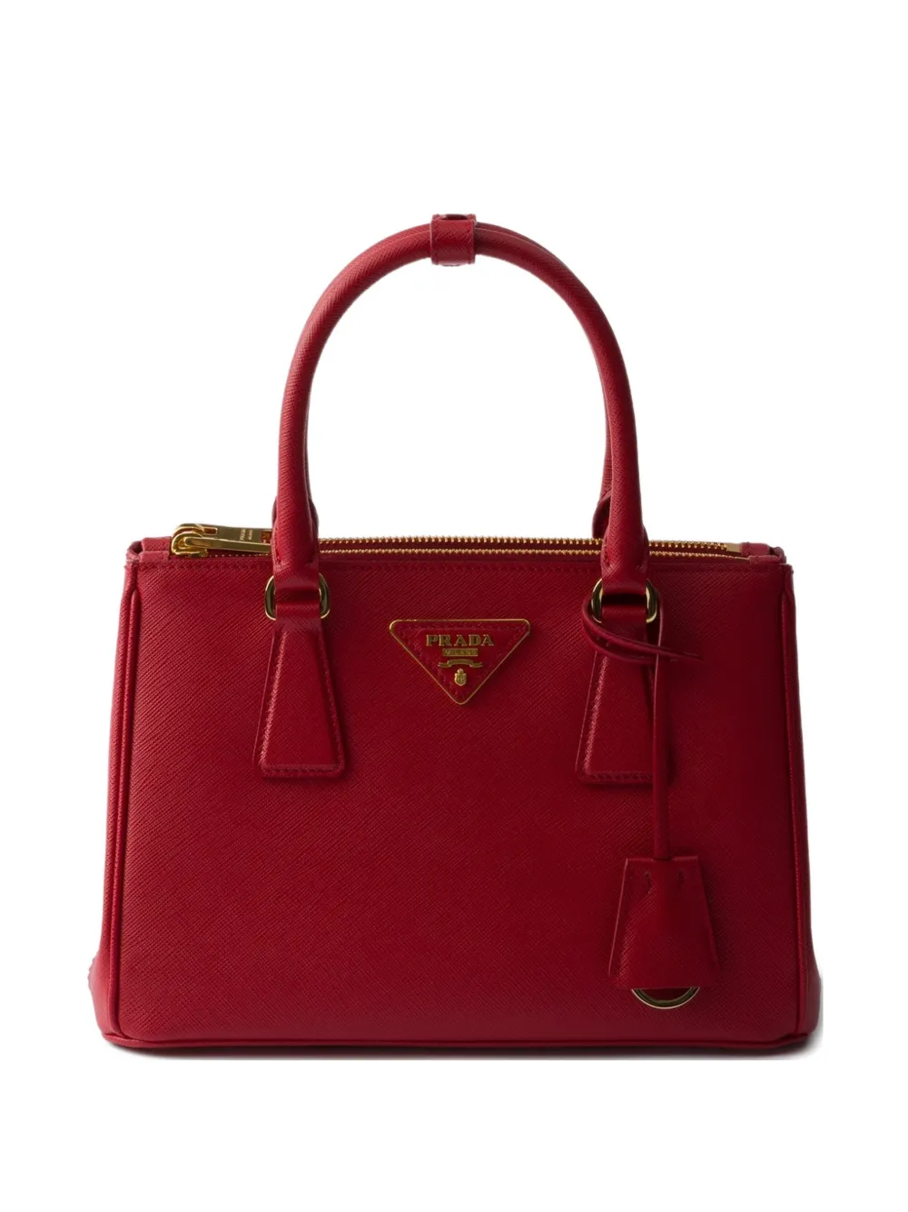 Prada small Galleria Saffiano-leather tote bag - Rosso