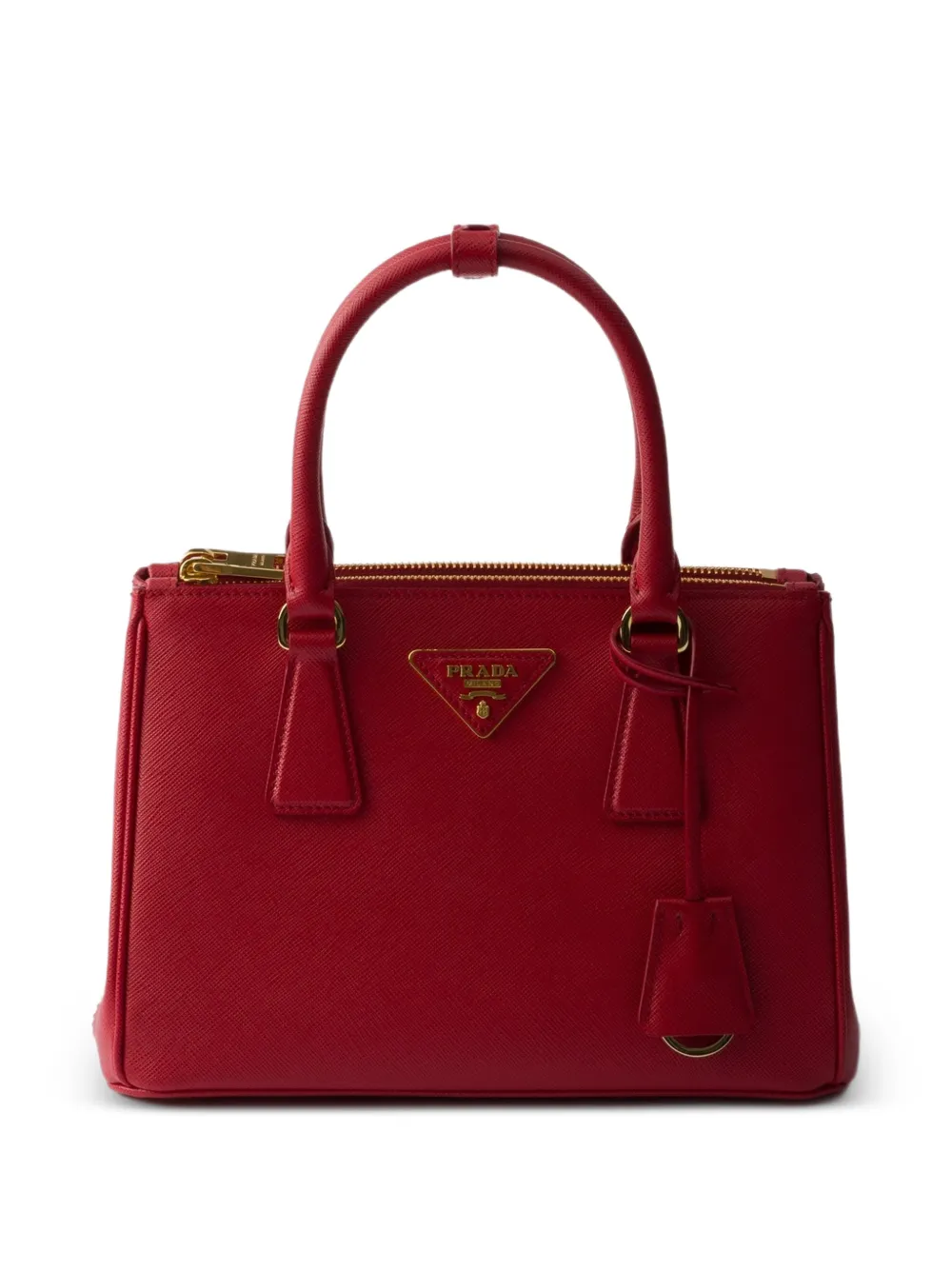 Prada small Galleria Saffiano-leather tote bag - Rosso