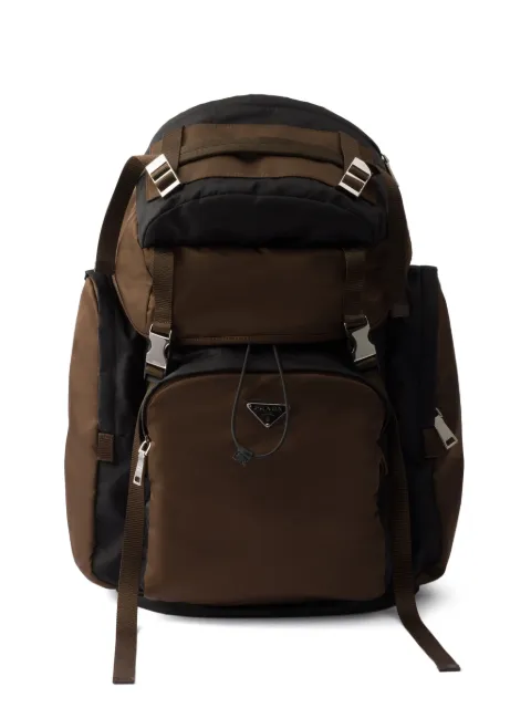 Prada logo-plaque buckled backpack